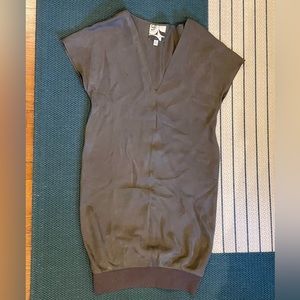100% Silk Barney’s New York Co-Op Charcol Gray Shift Dress